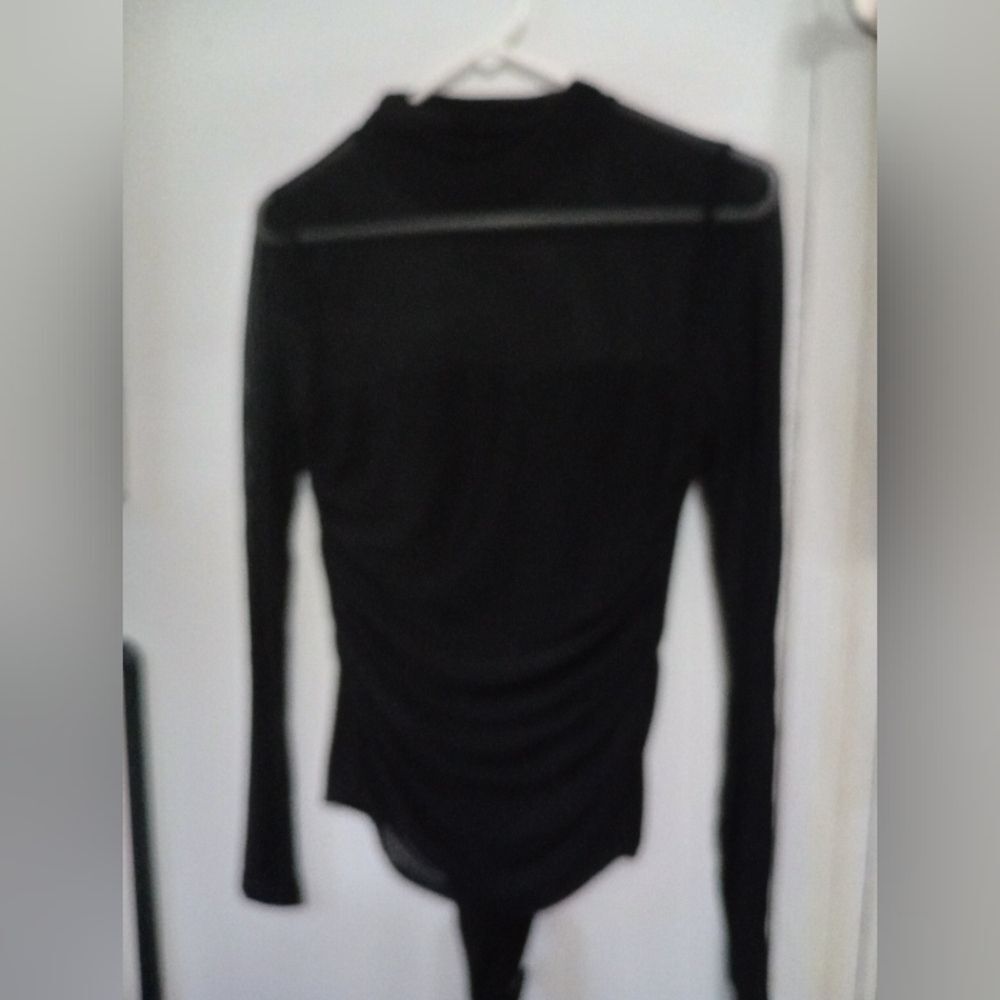 Reoria medium sheer black bodysuit NWT (Rox058)